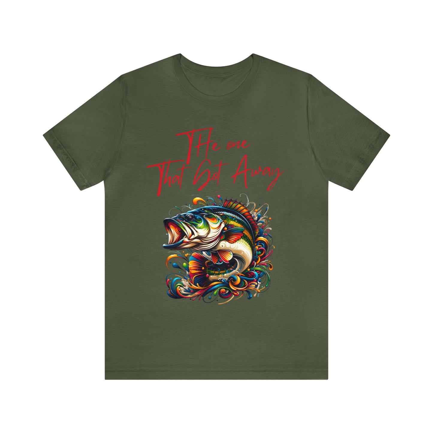 Vibrant Trophy Fish Artistic T-Shirt - 'The One That Got Away' Angler Collection