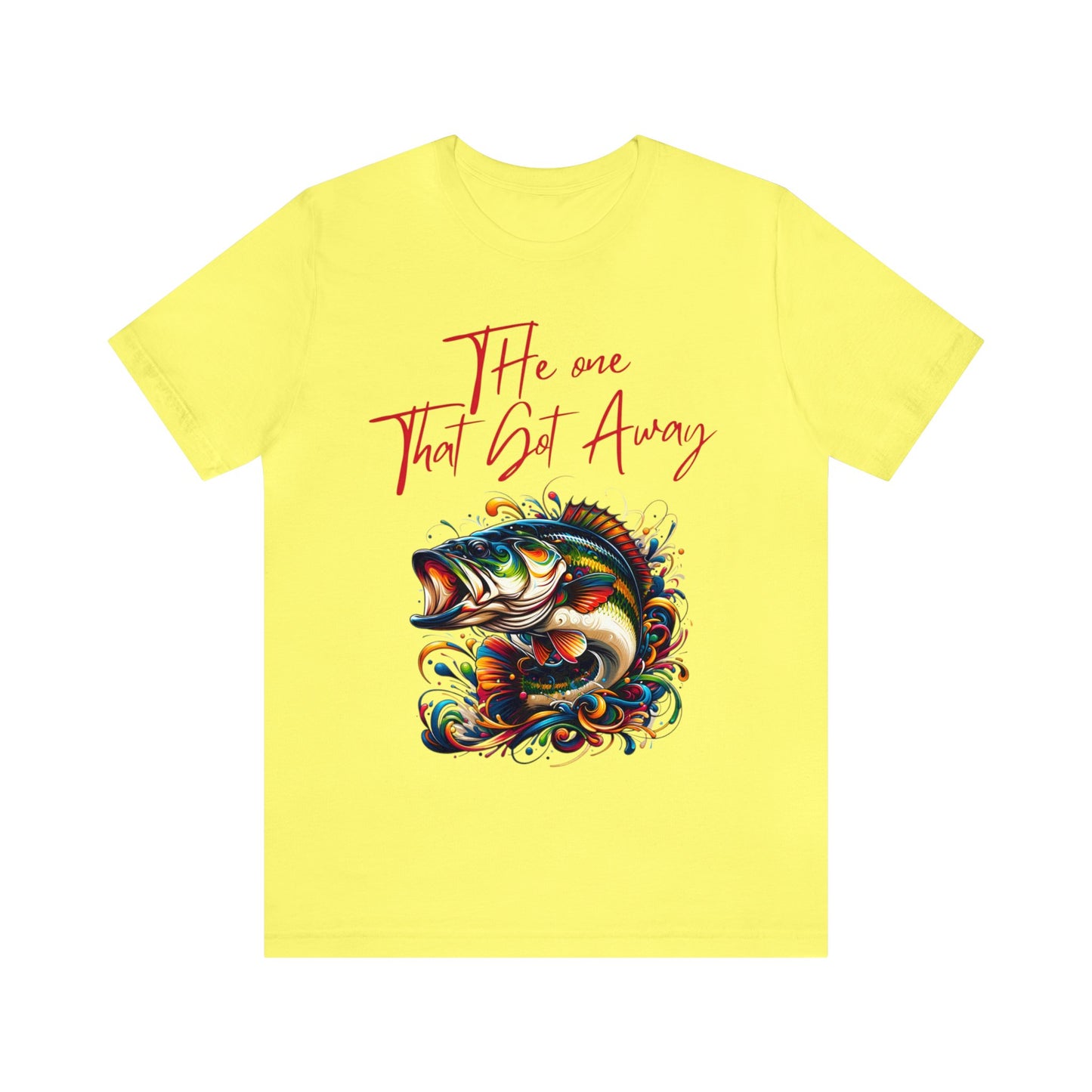 Vibrant Trophy Fish Artistic T-Shirt - 'The One That Got Away' Angler Collection