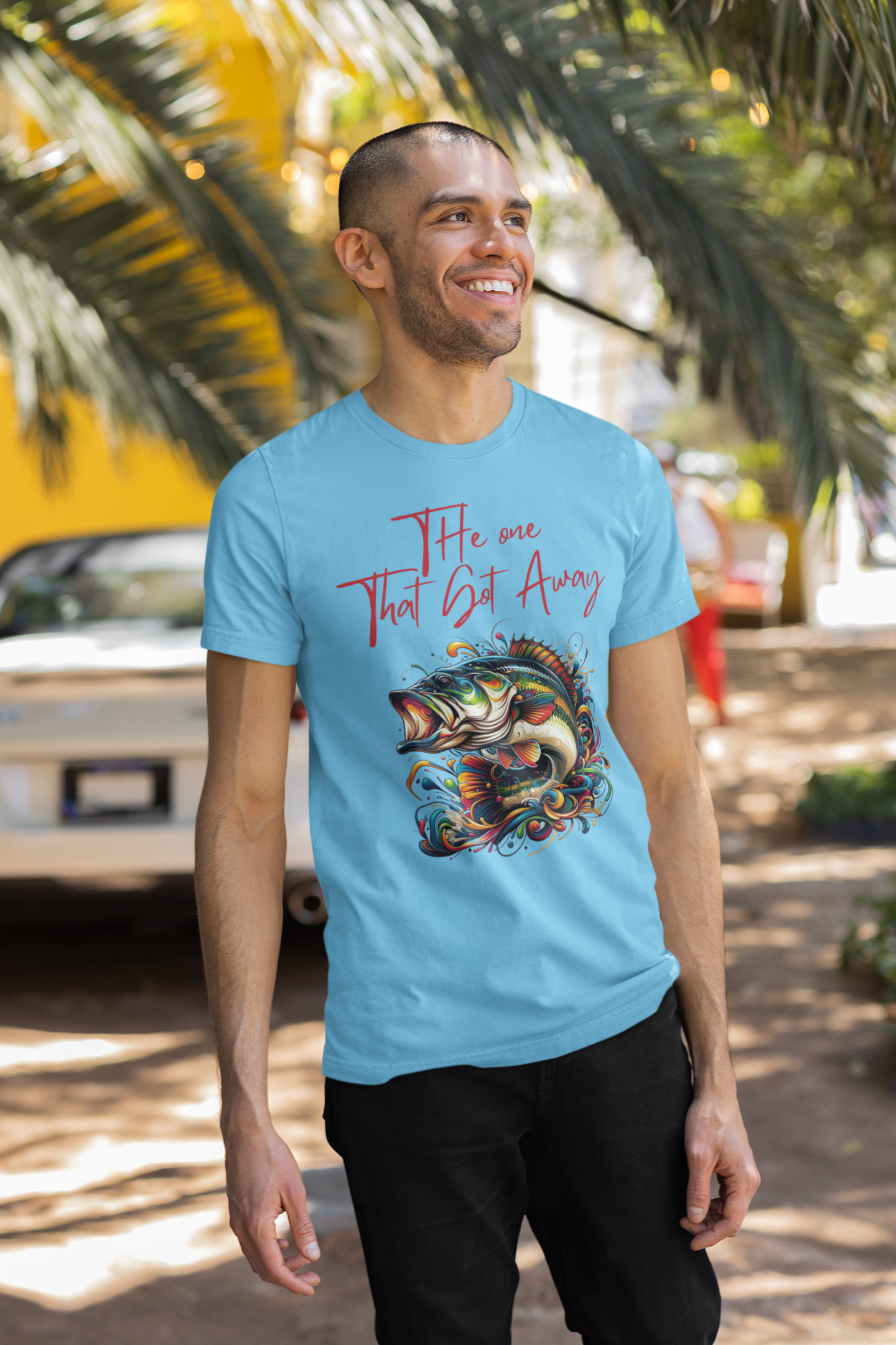 Vibrant Trophy Fish Artistic T-Shirt - 'The One That Got Away' Angler Collection