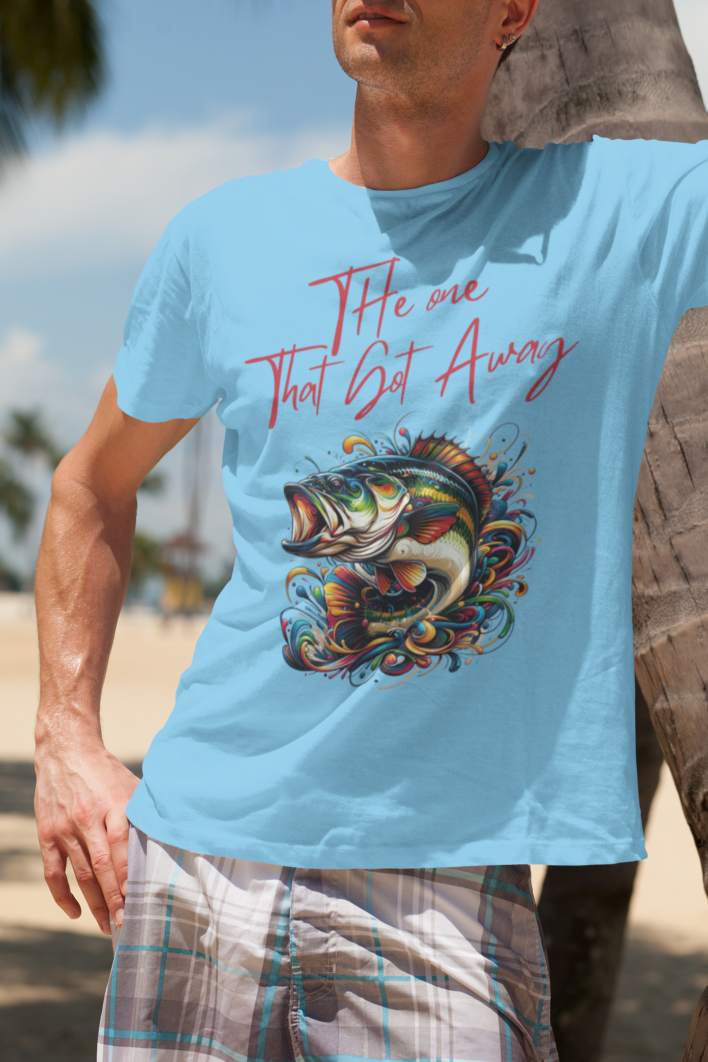 Vibrant Trophy Fish Artistic T-Shirt - 'The One That Got Away' Angler Collection