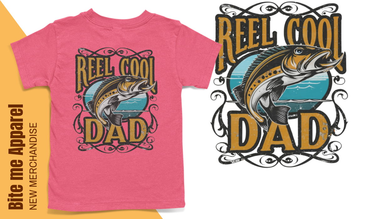 "Reel Cool Dad Fishing T-Shirt – Perfect Gift for Angling Enthusiasts"